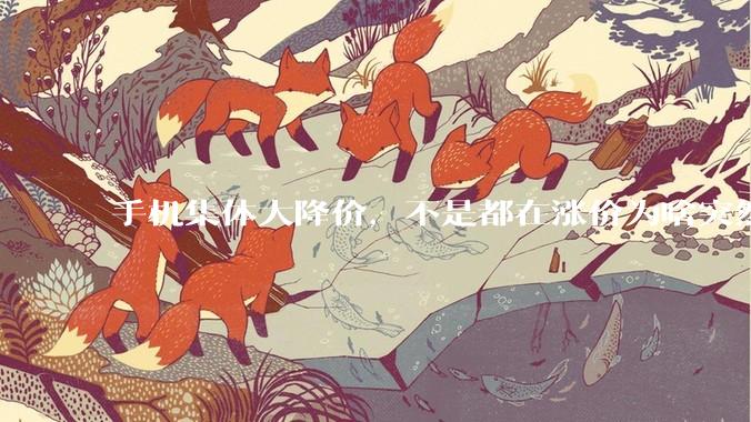 手机集体大降价，不是都在涨价为啥突然降了？_市场_库存_消费者